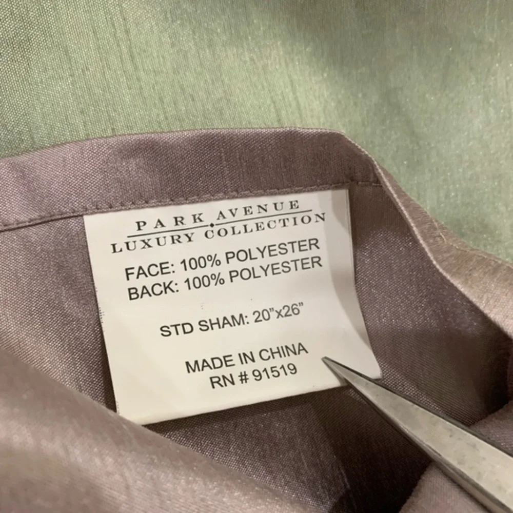 NWOT Pair of Hotel by Park Avenue Cheval Green & Brown‎ Euro Shams 26x26